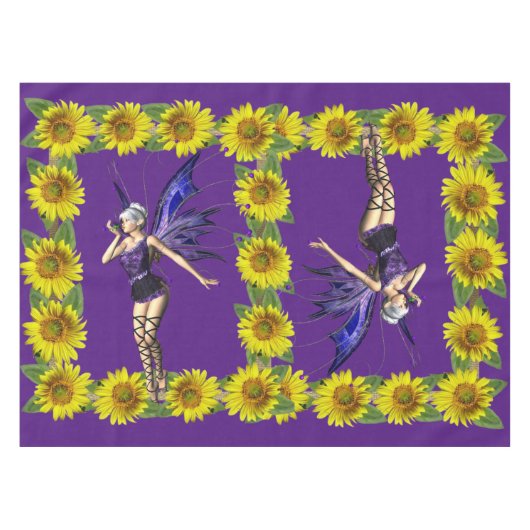 Sonnenblume Fairy Tablecloth Tischdecke (Vorderseite (Horizontal))