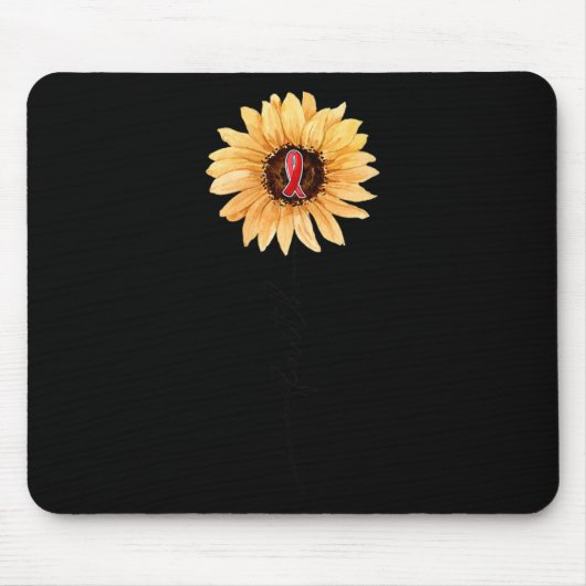 Sonnenblume FAITH Burgundy Ribbon Brain Aneurysm A Mousepad (Vorne)