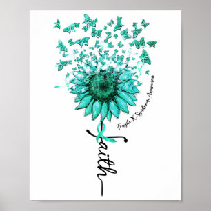 Sonnenblume Faith Butterfly Fragile X Syndrom Awar Poster