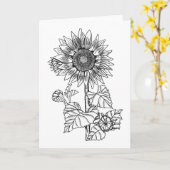 Sonnenblume-Farbe es sich Raum-Gruß Karte (Gelbe Blume)