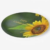 Sonnenblume feiern pappteller (Schrägansicht)