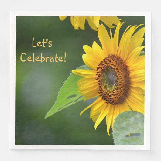 Sonnenblume feiern serviette (Vorderseite)
