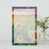 Sonnenblume-Feld in Longmont, Colorado Briefpapier (Stehend Vorderseite)