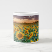 Sonnenblume-Feld in Longmont, Colorado Jumbo-Tasse (Vorderseite)