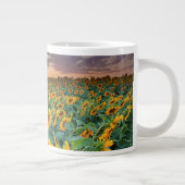 Sonnenblume-Feld in Longmont, Colorado Jumbo-Tasse (Rechts)