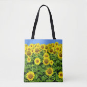 Sonnenblume-Felder Tasche (Vorderseite)