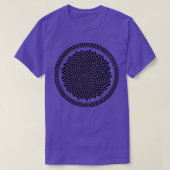 Sonnenblume Fibonacci Fraktal Spiral T-Shirt (Design vorne)