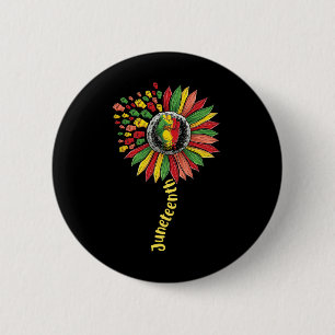 Sonnenblume Fist Juneteente Black History African Button