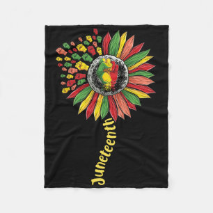 Sonnenblume Fist Juneteente Black History African Fleecedecke