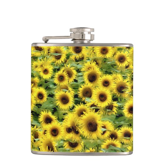 Sonnenblume Flachmann (Vorderseite)