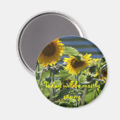 Sonnenblume Flair Magnet (Vorderseite/Rückseite)