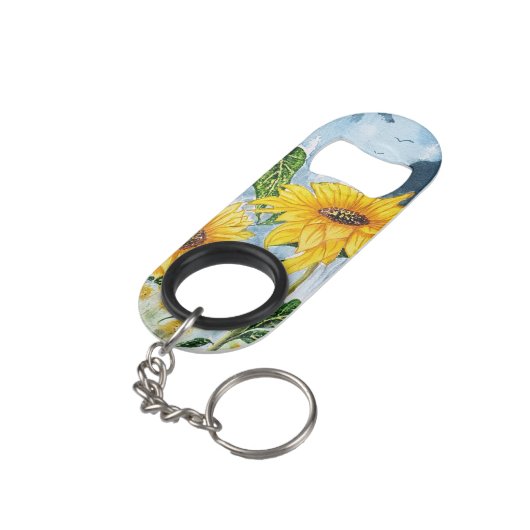 Sonnenblume Flaschenöffner (Rückseite Schrägansicht)