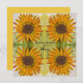 Sonnenblume Flat Danke Karte (Vorne/Hinten)