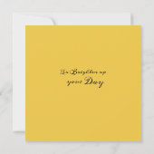 Sonnenblume Flat Danke Karte (Rückseite)