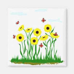Sonnenblume-Flecken-Magnet Magnet