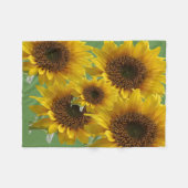 Sonnenblume Fleece Blanket (Vorderseite (Horizontal))
