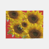 Sonnenblume Fleece Blanket (Vorderseite (Horizontal))