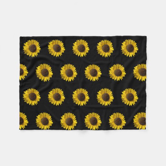 Sonnenblume Fleece Blanket (Vorderseite (Horizontal))