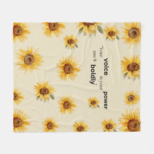 Sonnenblume Fleece Blanket (Vorderseite (Horizontal))