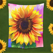 Sonnenblume Fleece Blanket für lebendige moderne Z