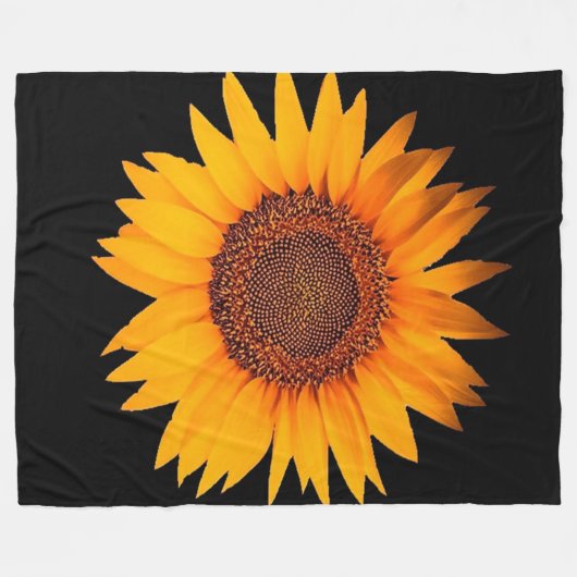 Sonnenblume Fleecedecke (Vorderseite (Horizontal))