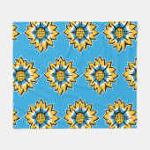 Sonnenblume Fleecedecke (Vorderseite (Horizontal))