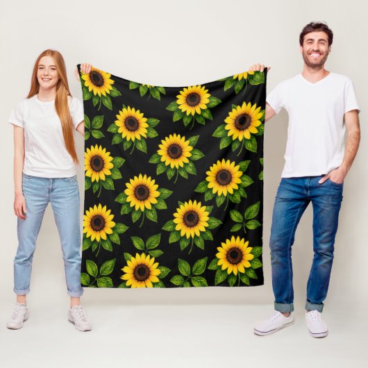 Sonnenblume Fleecedecke (Beispiel)