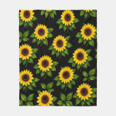Sonnenblume Fleecedecke (Vorderseite)