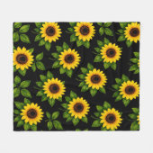 Sonnenblume Fleecedecke (Vorderseite (Horizontal))