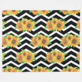 Sonnenblume Fleecedecke (Vorderseite (Horizontal))