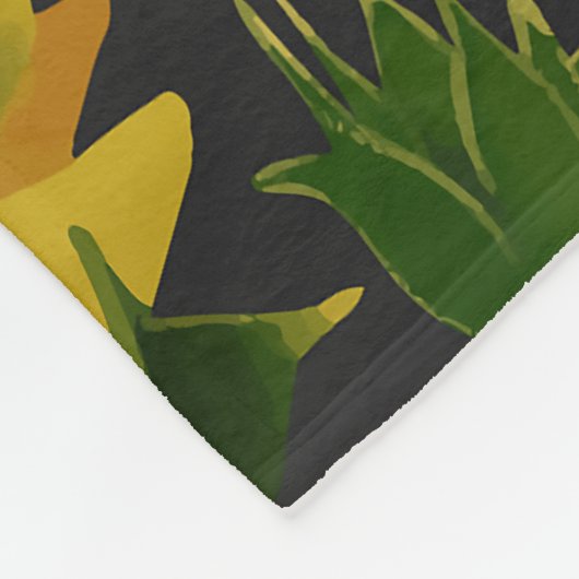 Sonnenblume Fleecedecke (Ecke)