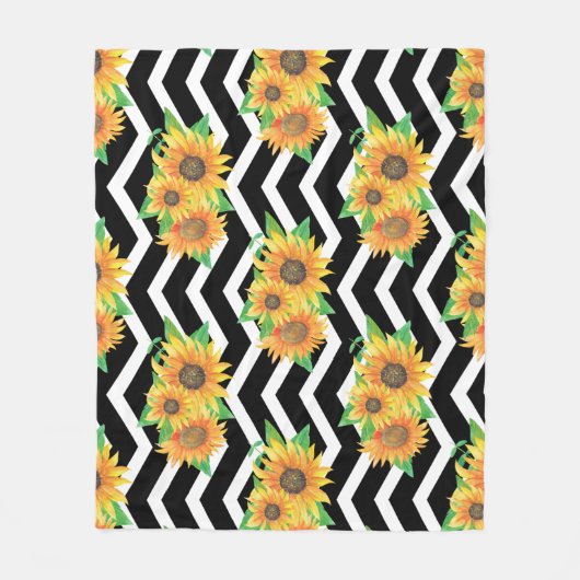 Sonnenblume Fleecedecke (Vorderseite)