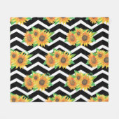 Sonnenblume Fleecedecke (Vorderseite (Horizontal))