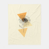 Sonnenblume Fleecedecke (Vorderseite)