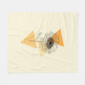 Sonnenblume Fleecedecke (Vorderseite (Horizontal))