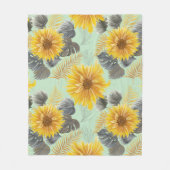 Sonnenblume Fleecedecke (Vorderseite)