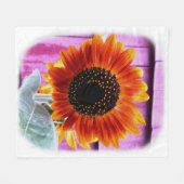 Sonnenblume Fleecedecke (Vorderseite (Horizontal))