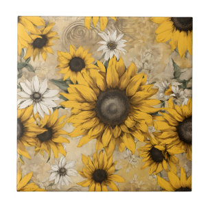 Sonnenblume Fliese