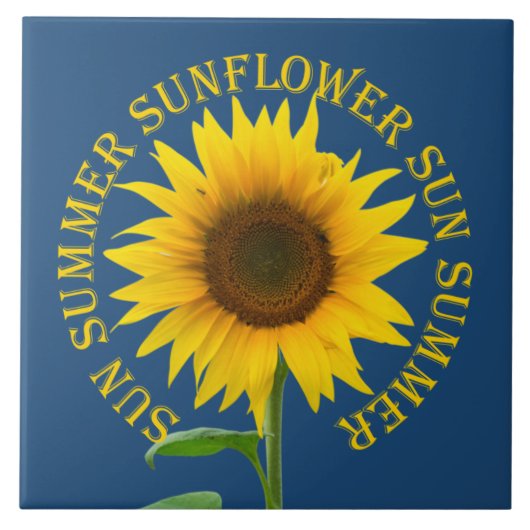 Sonnenblume Fliese (Vorderseite)