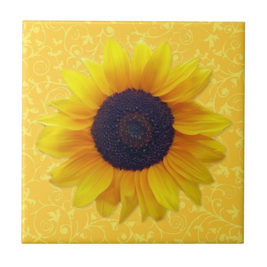 Sonnenblume Fliese (Vorderseite)