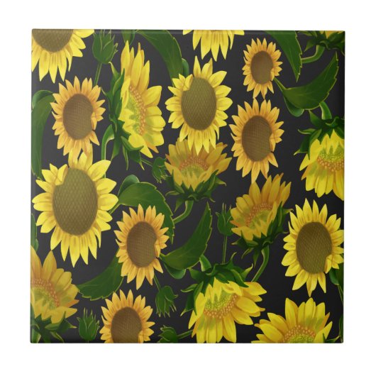 Sonnenblume Fliese (Vorderseite)