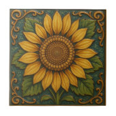 Sonnenblume Fliese (Vorderseite)