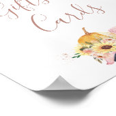 Sonnenblume Floral Pumpkin Truck Baby Duschzeichen Poster (Ecke)