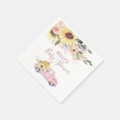 Sonnenblume Floral Pumpkin Truck Kinderdusche Serviette (Ecke)