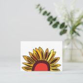 Sonnenblume Florist Visitenkarte (Stehend Vorderseite)
