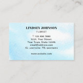 Sonnenblume Florist Visitenkarte (Rückseite)