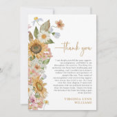 Sonnenblume Foto Abschluss Danke Karte (Vorderseite)