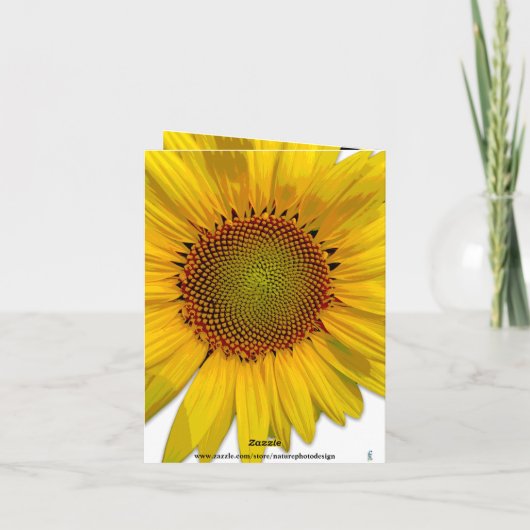 SONNENBLUME FOTO DANKEN SIE KARTE (Rückseite)