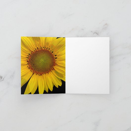 SONNENBLUME FOTO DANKEN SIE KARTE (Innenseite)