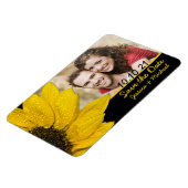 Sonnenblume-Foto, das Save the Date Magneten Magnet (Linke Seite)